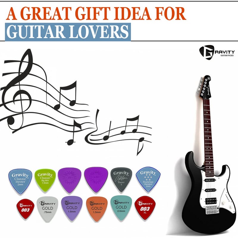 Gravity Acrylic Variety Pack Guitar Picks - Polished Bevels, Brighter, Louder Sound & Tighter Grip - Available in Different Packs - Made in the USA - Image 3